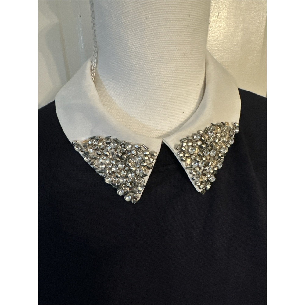 Ted Baker Liaylo Navy Embellished Collar Layered Sweater ASO Baby-Sitters Club 1 - Picture 5 of 12